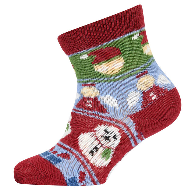 MELTON Sundried Tomato Snowman socks