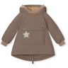 Mini A ture Morel grey Baby Wen Fleece anorak