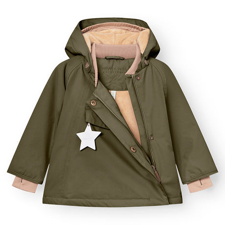 Mini A ture Olive night Wang Fleece Vinterjakke