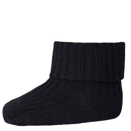 MP 589 Wool Socks Rib 08 Black