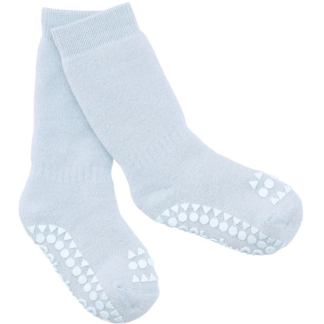 Gobabygo Sky Blue Non Slip Strømper Organic Bomuld