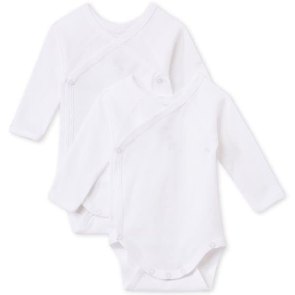 Petit Bateau Kryds Bodies 2-Pak White