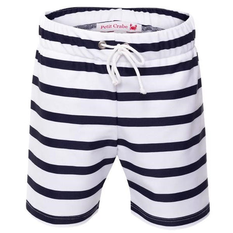 Petit Crabe White/Blue Alex Badeshorts