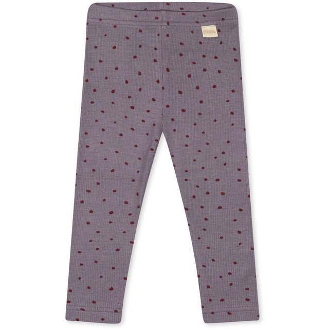 Petit Piao Dusty Violet Dot Leggings Modal Dot