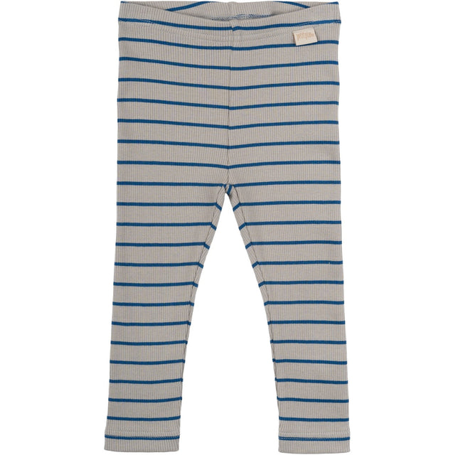 Petit Piao Deep Cobalt/Grey Stone Leggings Modal Thin Striped