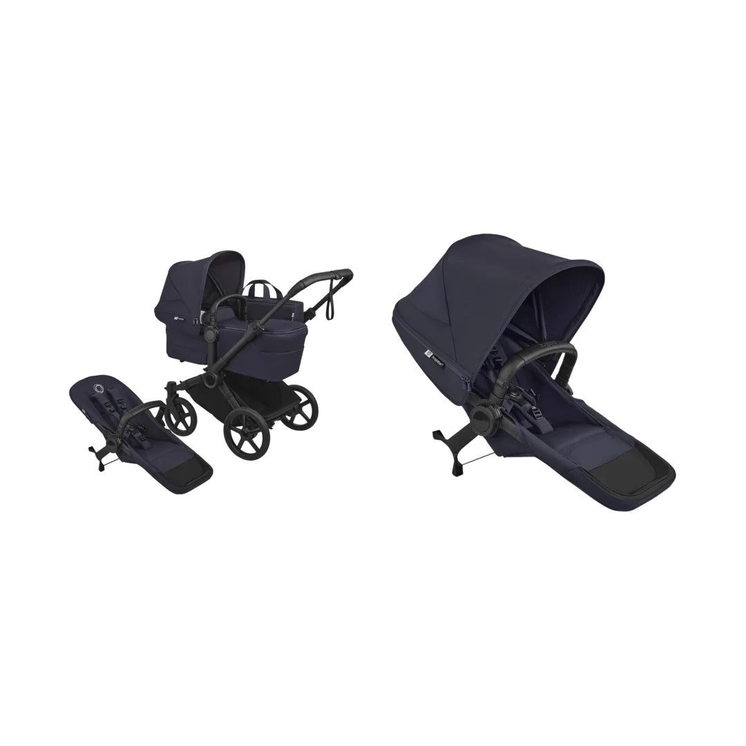 Bugaboo Donkey 6 Søskendevogn Deep Indigo Bundle