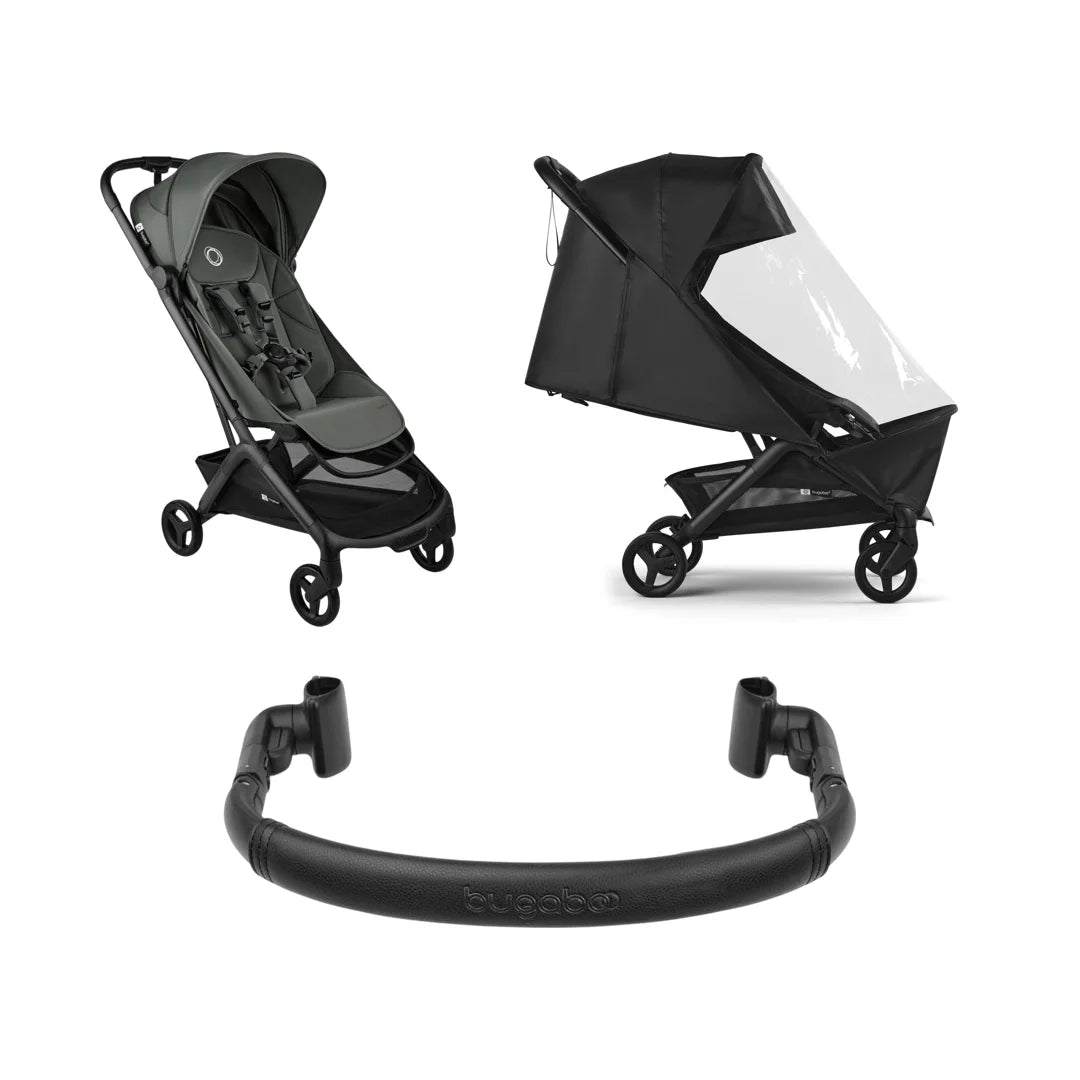 Bugaboo Butterfly 2 Klapvogn med bøjle og regnslag Forest Green Bundle