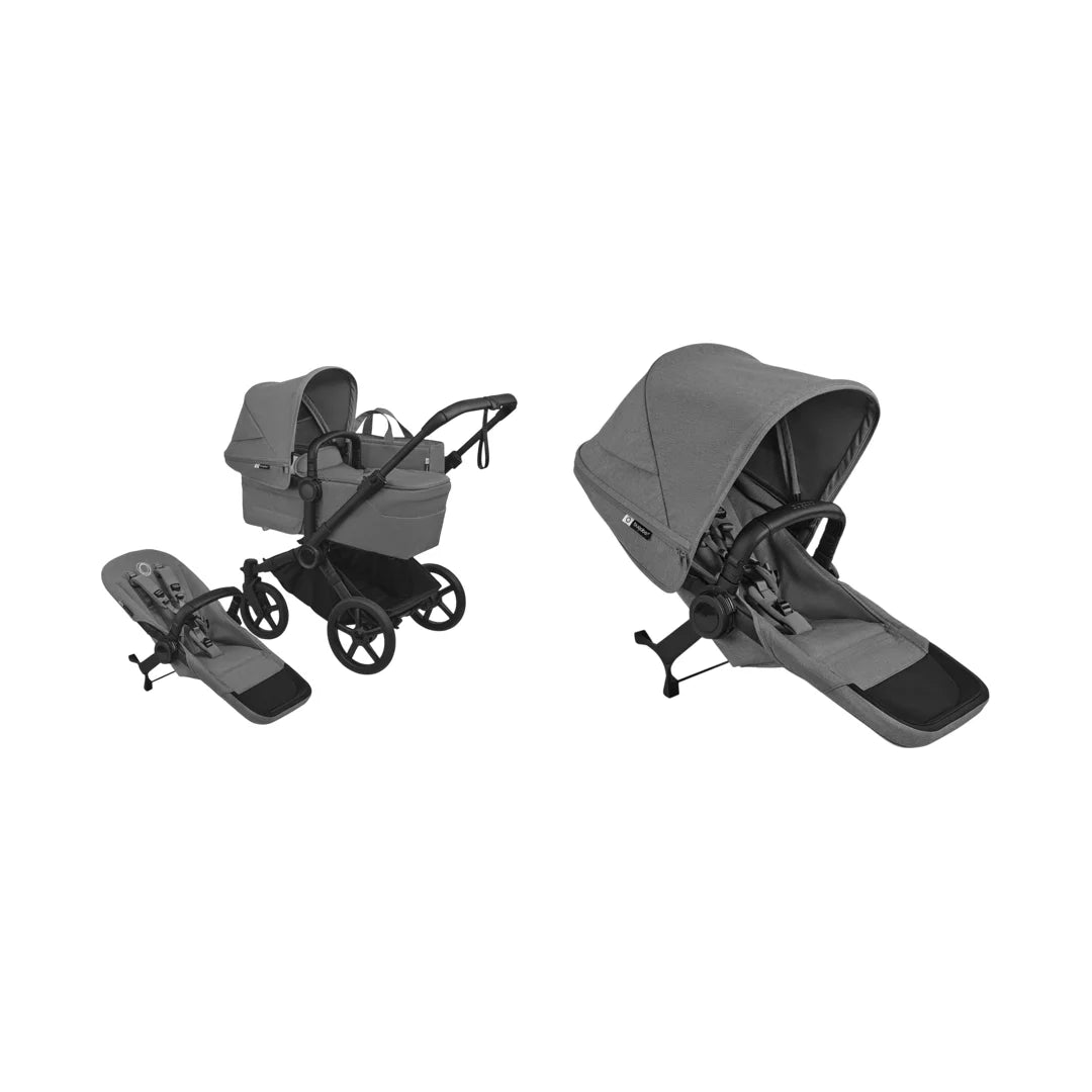 Bugaboo Donkey 6 Søskendevogn Moon Grey Bundle