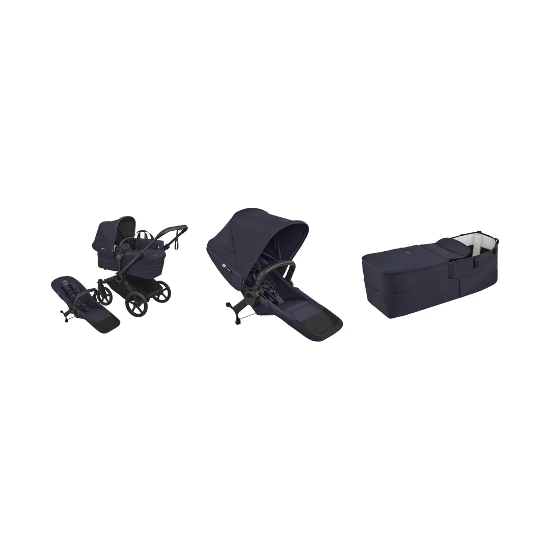 Bugaboo Donkey 6 Tvillingevogn Deep Indigo Bundle