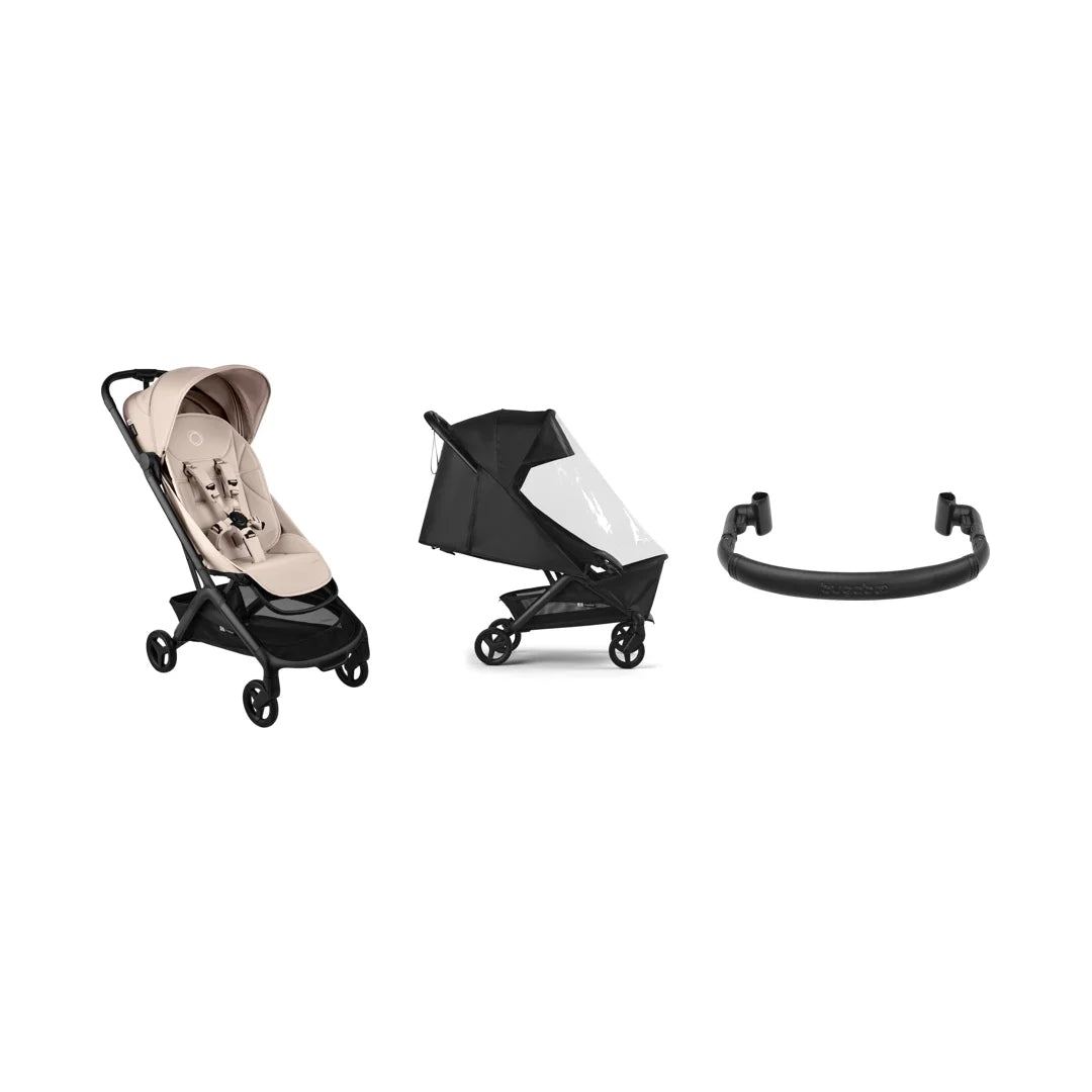 Bugaboo Butterfly 2 Klapvogn med bøjle og regnslag Desert Taupe Bundle
