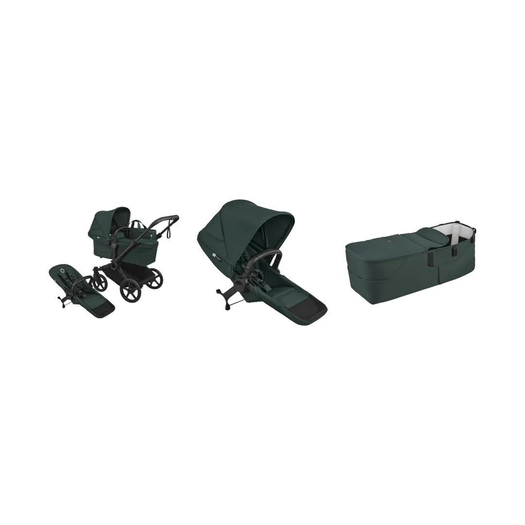 Bugaboo Donkey 6 Tvillingevogn Fern Green Bundle
