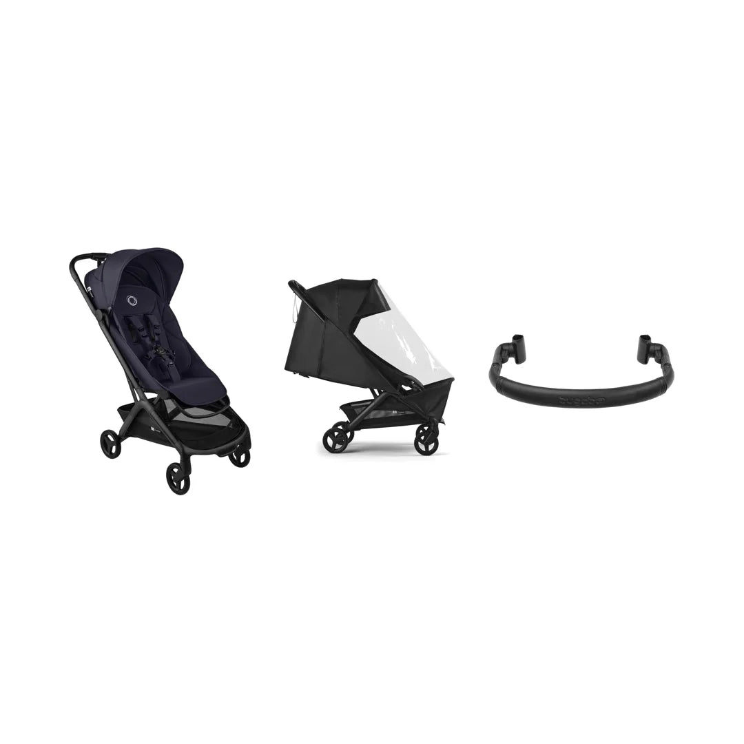 Bugaboo Butterfly 2 Klapvogn med bøjle og regnslag Deep Indigo Bundle