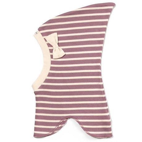 Racing Kids Top Elefanthue Sløjfe 1-lags Stripe Eggshell / Dusty Purple