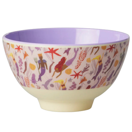 Rice   Melamine Bowl with Mermaid Print - Small - 300 ml