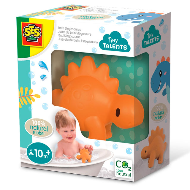 SES Creative Badedyr - Stegosaurus - Naturgummi