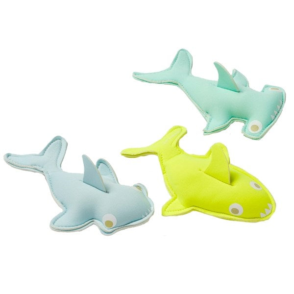 SunnyLife Dive Buddies Salty the Shark Aqua Neon Yellow