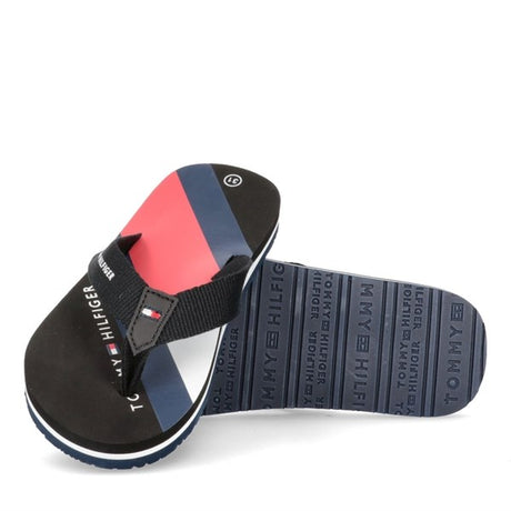 Tommy Hilfiger Flag Print Flip Flop Black