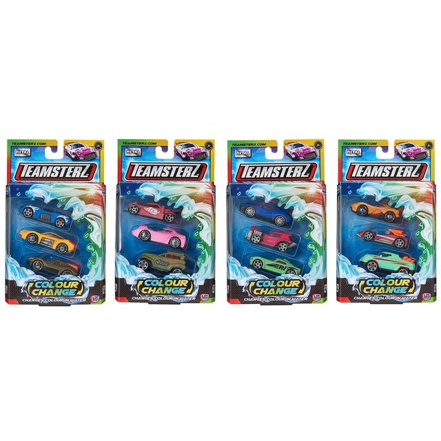 Teamsterz Colour Change die-cast bil - 3 pak