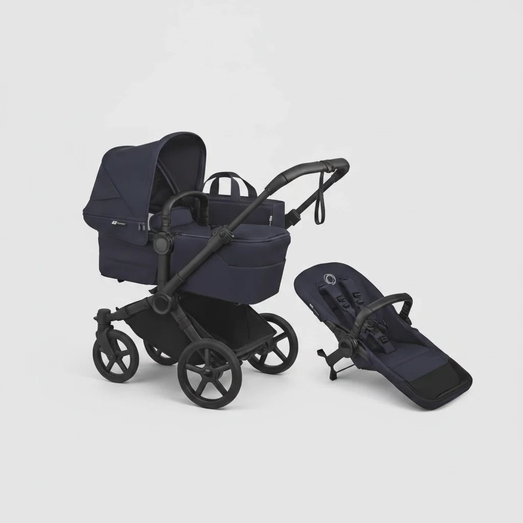 Bugaboo Donkey 6 Søskendevogn Deep Indigo Bundle