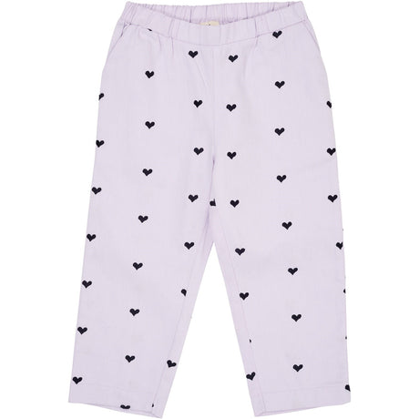 Copenhagen Colors Lavender W. Navy Hearts Twill Heart Bukser