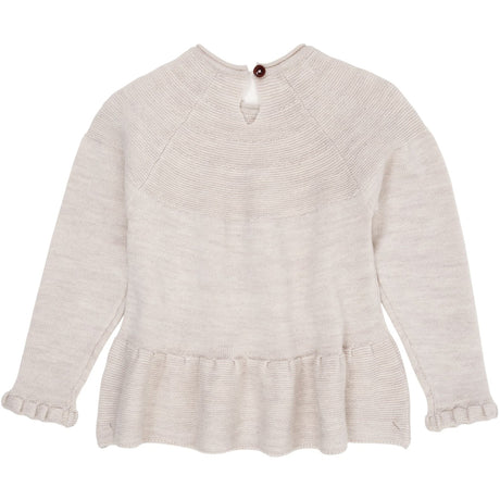 Copenhagen Colors Pale Cream Melange Merino Strik Bluse