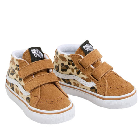 VANS Leopard Glitter BROWN/TRUE WHITE SK8-Mid Reissue V