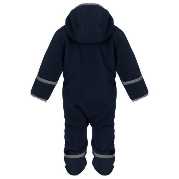 Ver de Terre Doubleface Babysuit Fleece Navy/Mocca