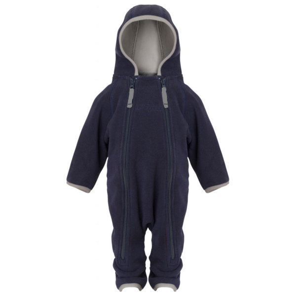 Ver de Terre Doubleface Babysuit Fleece Navy/Mocca