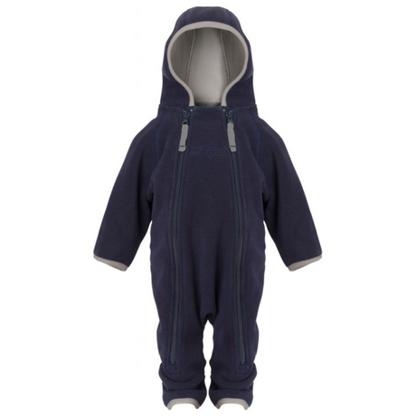 Ver de Terre Doubleface Babysuit Fleece Navy/Mocca