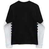 VANS By Long Check Twofer T-Shirt Black/Black 2