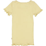Wheat Yellow Dream Rib Lace T-shirt