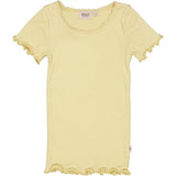 Wheat Yellow Dream Rib Lace T-shirt