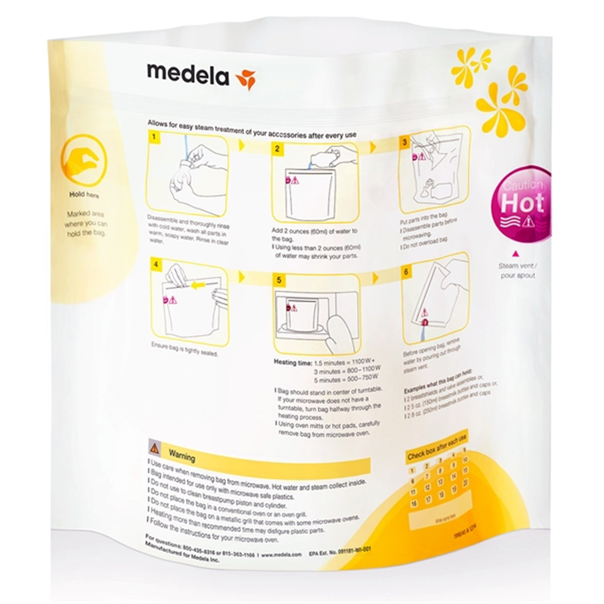 medela Quick Clean Poser til Mikroovn, 5 stk. 5