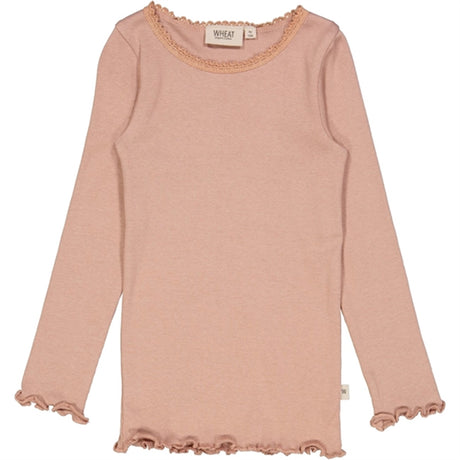 Wheat Rose Dawn Rib Lace Bluse