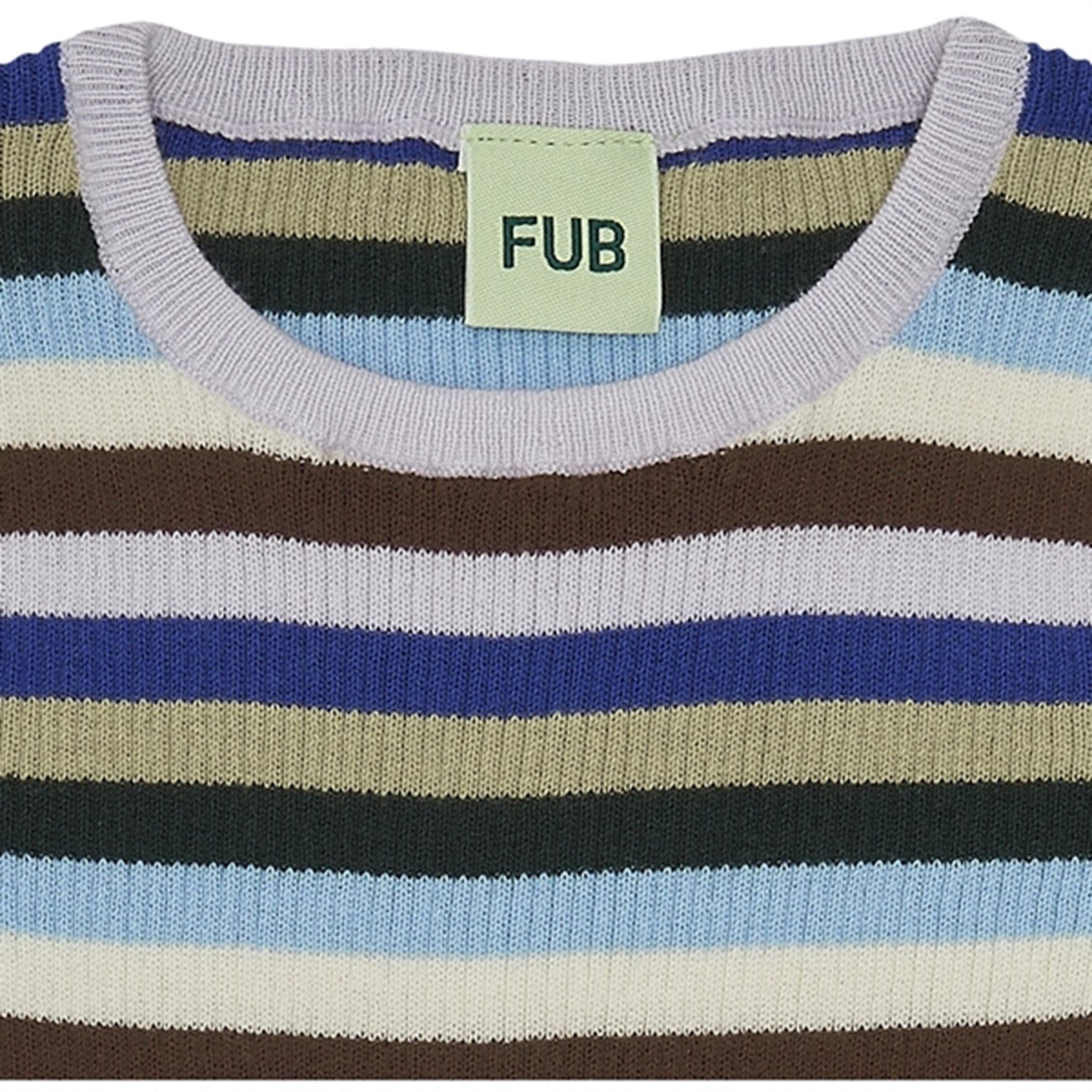FUB Rib T-Shirt Multi Stripe 2
