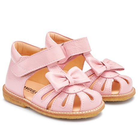 Angulus Begyndersandal M. Sløjfe Og Velcro Rosa