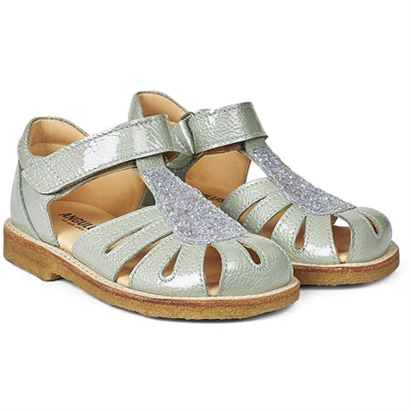 Angulus Sandal M. Velcrolukning Mint/Mint glitter