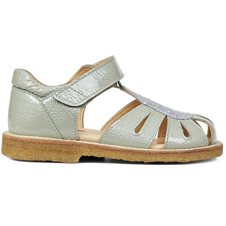 Angulus Sandal M. Velcrolukning Mint/Mint glitter 2