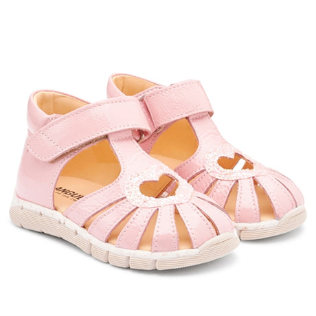 Angulus Begyndersandal M. Velcrolukning Rosa/Rosa Glitter