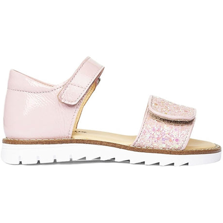 Angulus Sandal M. Velcrolukning Rosa/Rosa Glitter 2