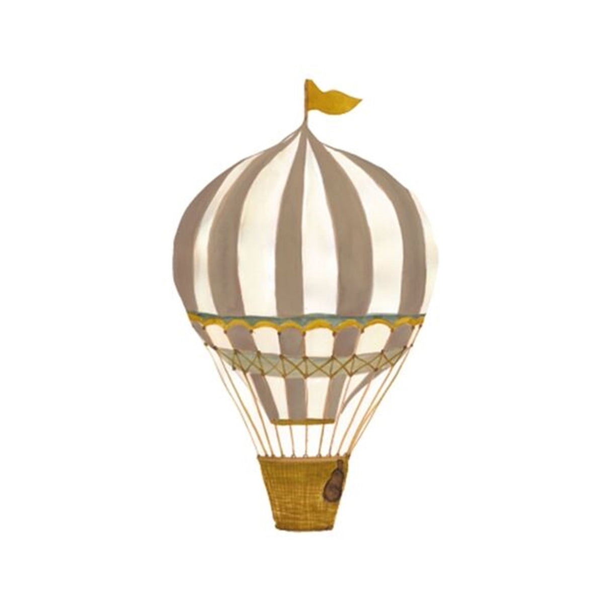 That's Mine Wall Stories Retro Air Balloon Small Brown