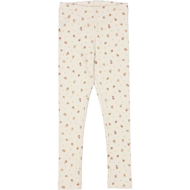 Wheat Chalk Flowers Jersey Leggings