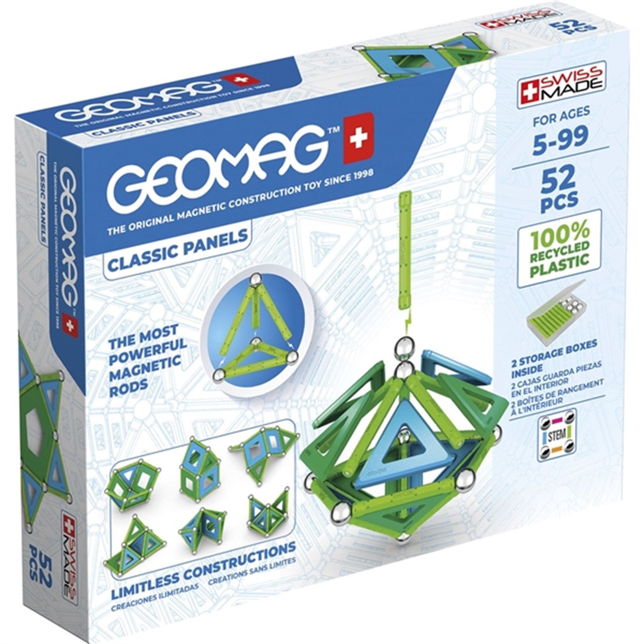 Geomag Classic Panels Recycled 52 stk