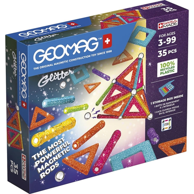 Geomag Glitter Panels Recycled 35 stk