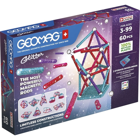 Geomag Glitter Recycled 60 stk