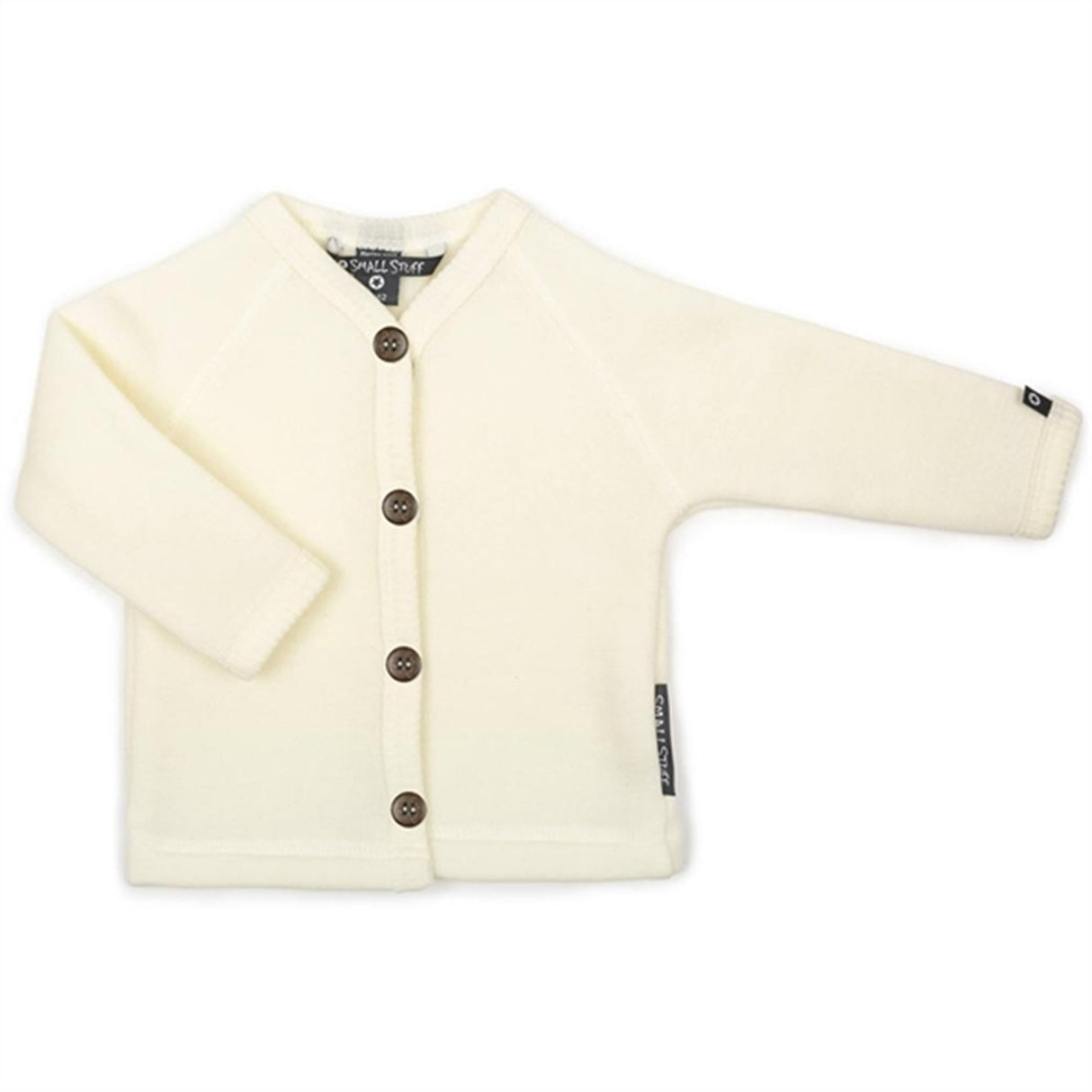 Smallstuff Uld Cardigan med Knapper Off White