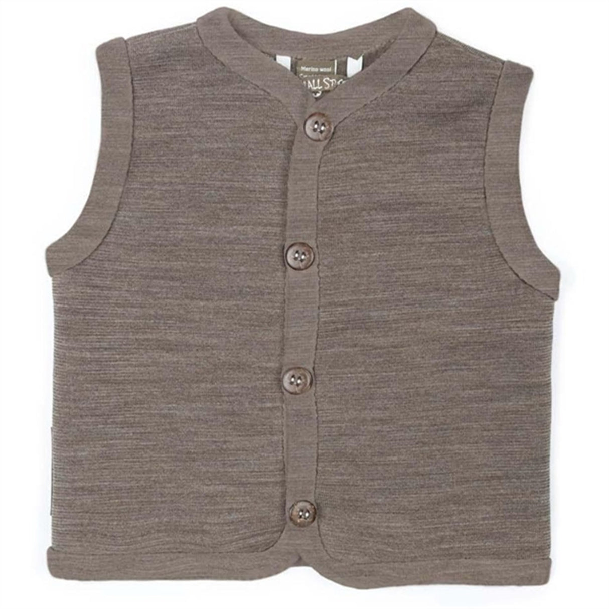 Smallstuff Uld Vest med Knapper Nature