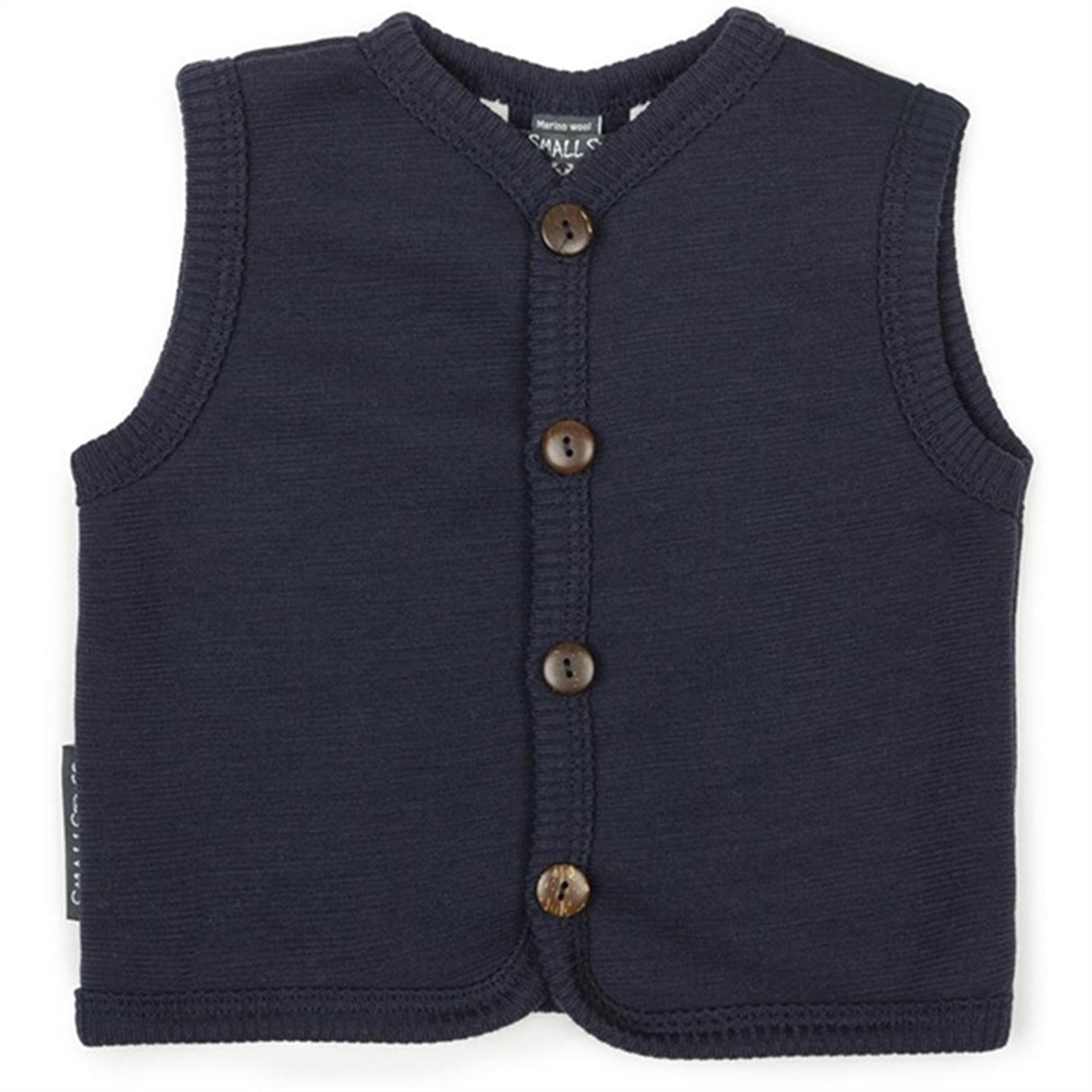 Smallstuff Uld Vest med Knapper Navy