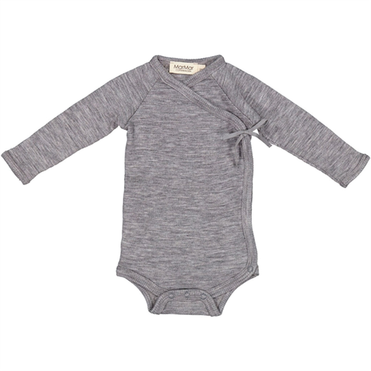 MarMar Wool Grey Melange New Born Rib Belita Body