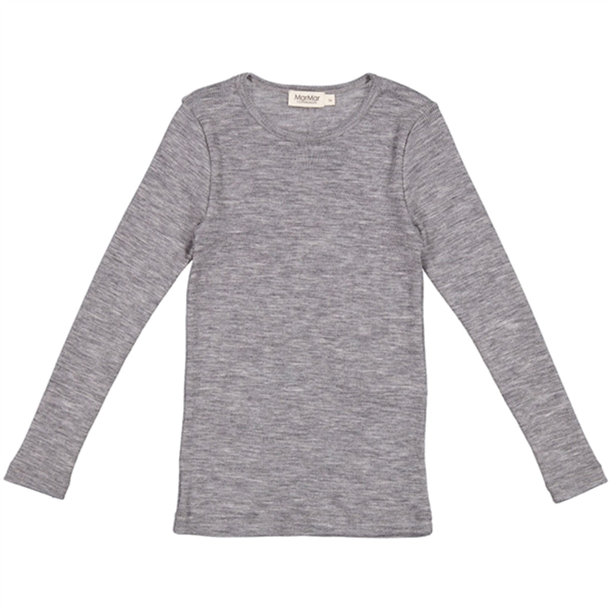 MarMar Wool Grey Melange Rib Tamra Bluse